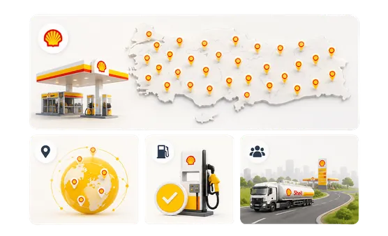 Türkiye geneline yayılmış Shell istasyon ağı